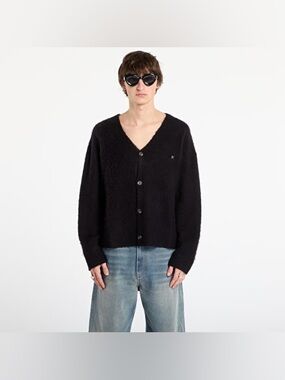 Represent Textured Knit Cardigan Jet Black XL